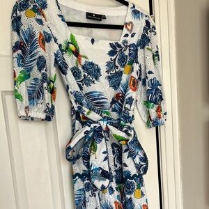 Eyelet Toucan Dress - Emily Lovelock size XS